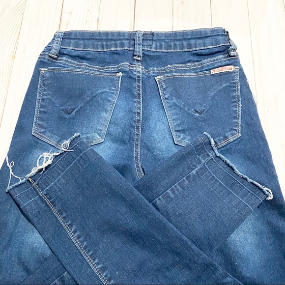 HUDSON Girl’s Mid Rise Raw Hem Skinny Jeans - Picture 5 of 5